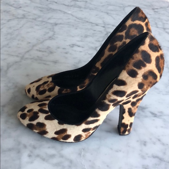 Dolce & Gabbana Leopard Pony Hair Pumps Heels - Picture 2 of 10